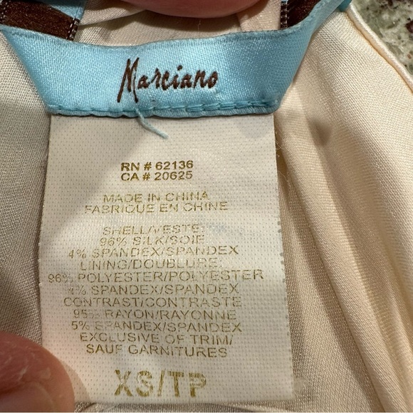 Marciano Ivory Silk‎ Sleeveless Bodysuit w/ Braided Straps Capsule XS - Picture 7 of 8